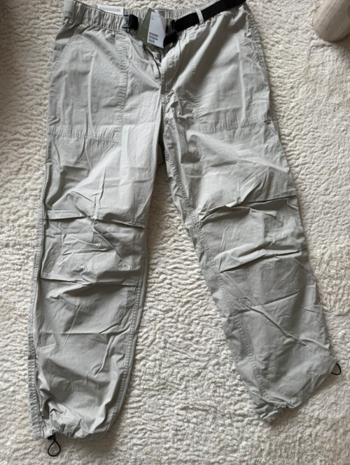 H&M relaxed cargo pants size L, new with tags — Lbass Original Morocco