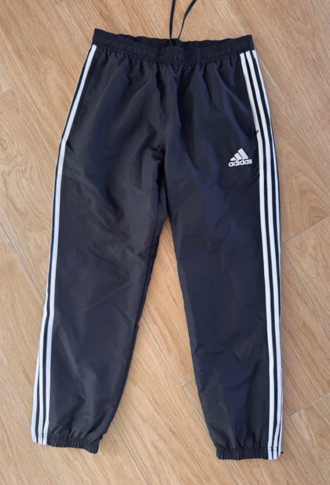Adidas Black 3-Stripes Track Pants — سروال أديداس
