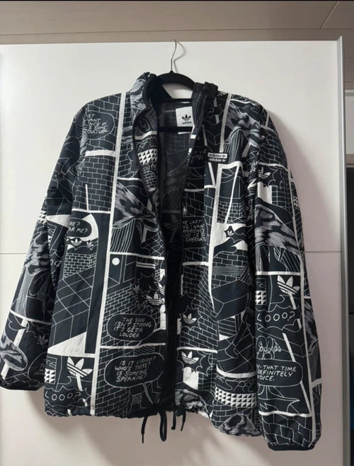 Adidas Originals Comic Print Jacket - Size L | جاكيطة أديداس