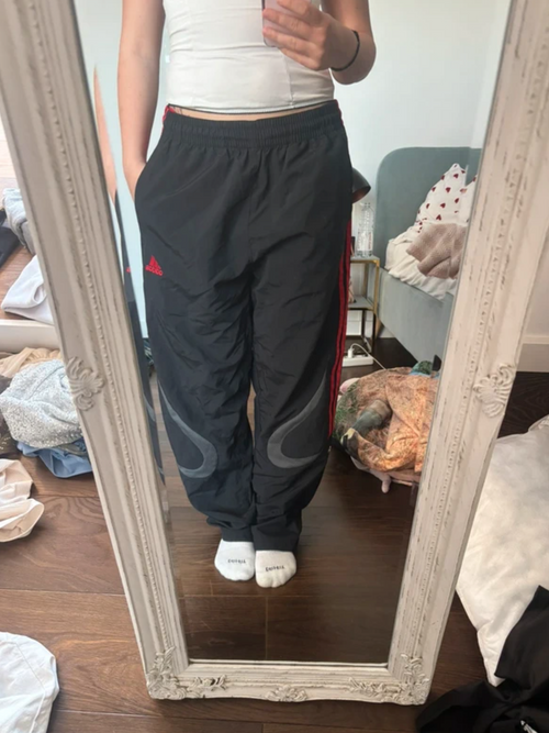 Adidas Track Pants Black/Red — سروال أديداس أصلي