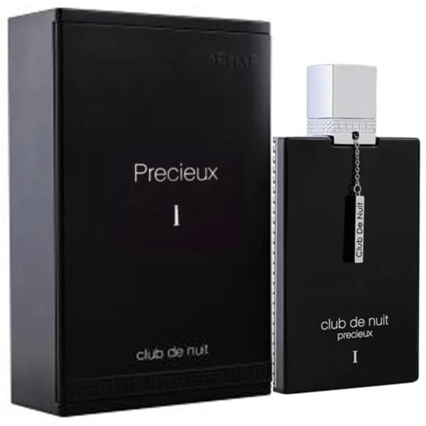 Armaf Club de Nuit Précieux I Extrait de Parfum 55ml, bottle and box – عطر كلوب دو نوي بريسيو 1