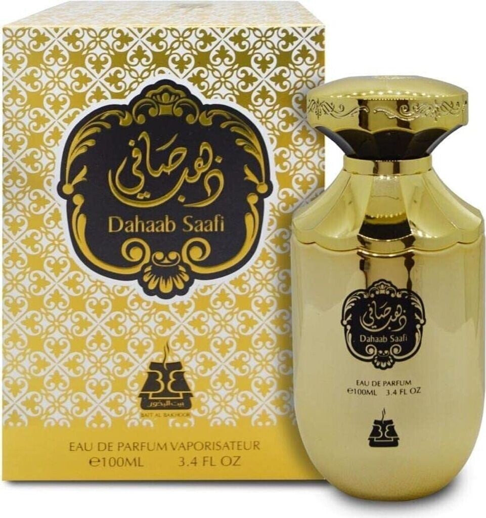 Bait Al Bakhoor Dahaab Saafi Eau de Parfum 100ml, bottle and box – عطر ذهب صافي
