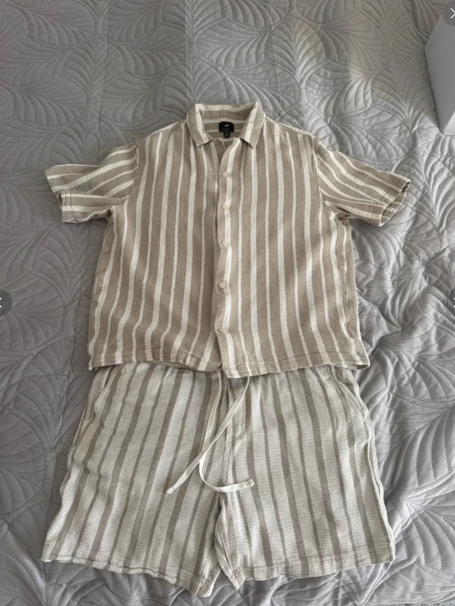 طقم مخطط Shirt + Shorts