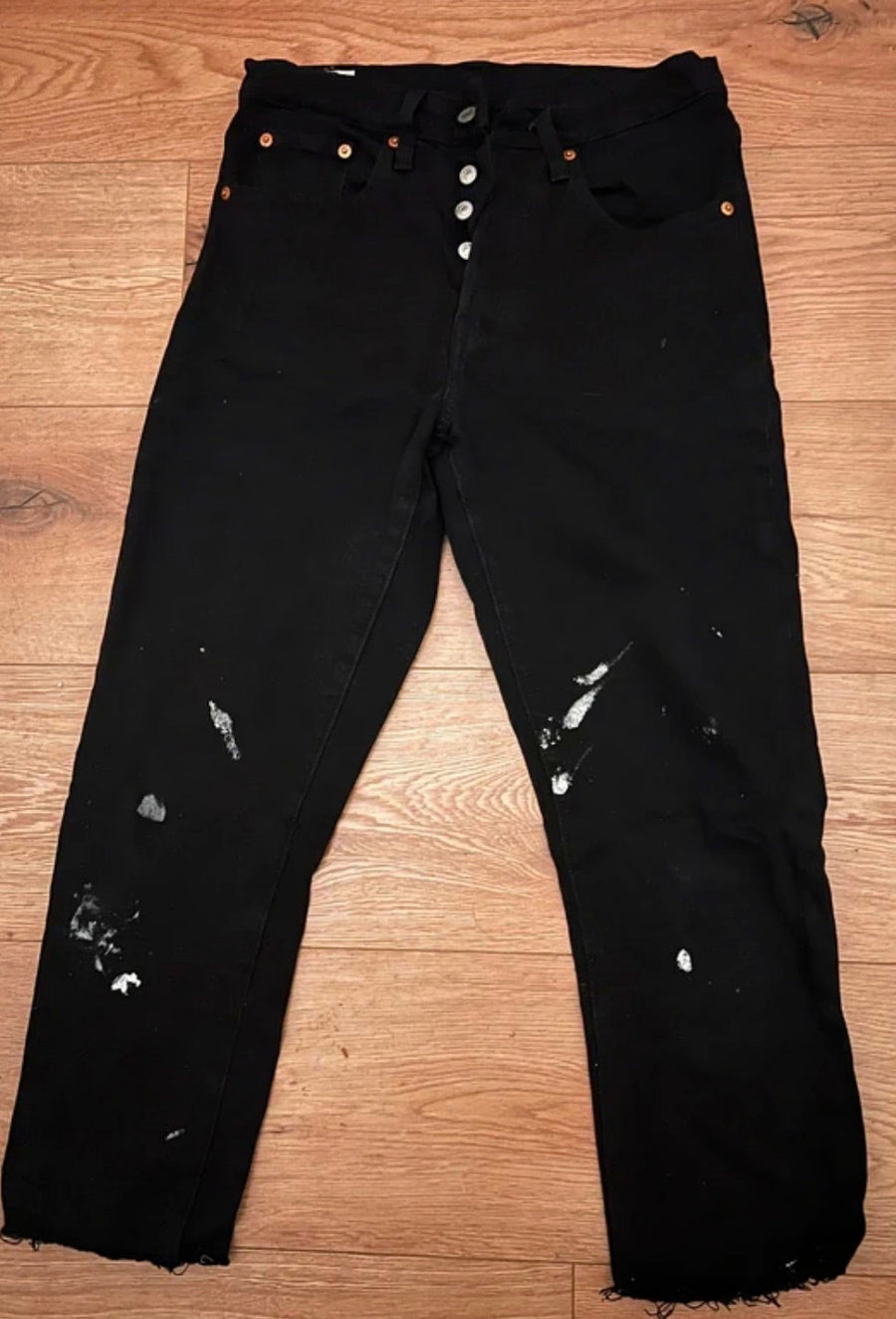 Levi's Premium Black Paint Jeans - Size S