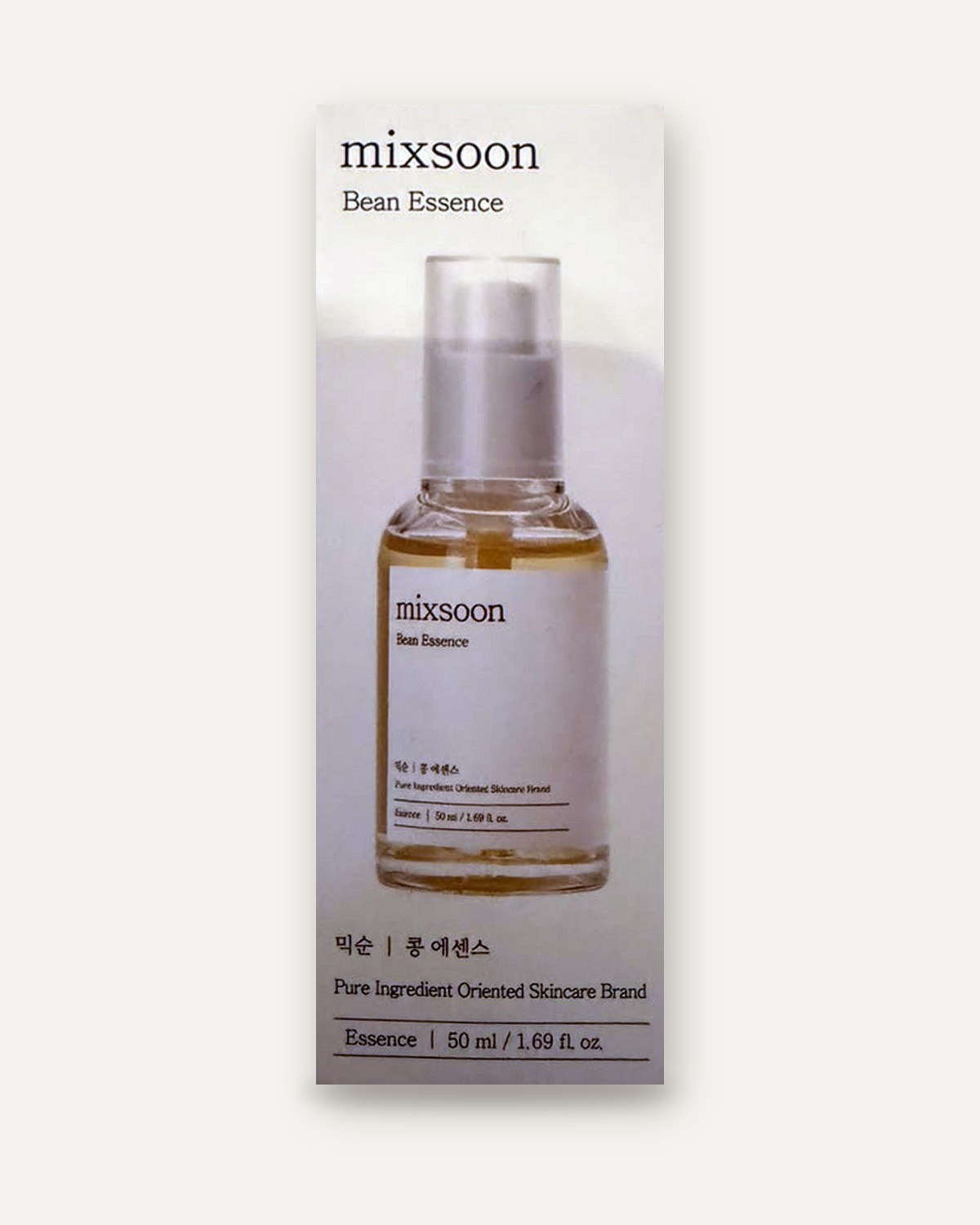 mixsoon Bean Essence 50ml, box front – إسانس الصوجا المخمرة