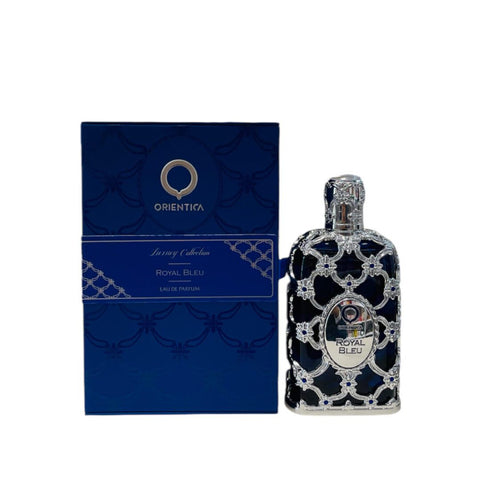 Orientica Royal Bleu Eau de Parfum 80ml, bottle and box – عطر رويال بلو